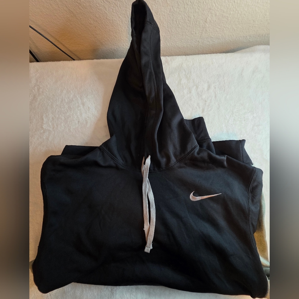 Men's Nike Therma-Fit Hoodie Black Pullover Sweatshirt XL